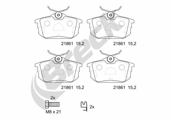 Set placute frana,frana disc 21861 00 704 10 BRECK